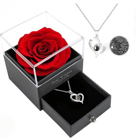 🌹 Coffret Fleur Éternelle de Luxe – Le Cadeau Qui Parle Pour Vous
