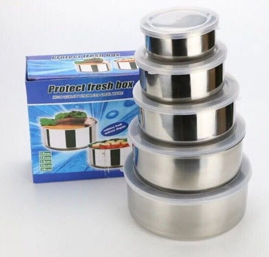 5 Boîtes Alimentaires en Acier Inoxydable – Fraîcheur, Propreté & Organisation au Quotidien