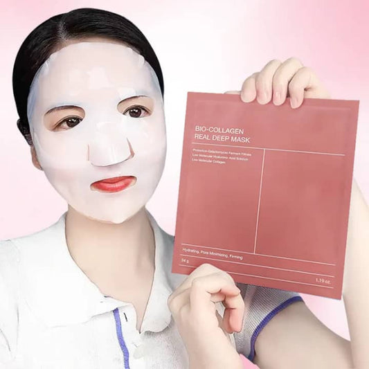 Bio-Collagène - Masque Profond Véritable  - 4 pièces – Le secret d’une peau éclatante au réveil